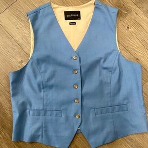 Wildfang Sky Blue Vest with Cream Lining